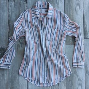 Melrose and Market Striped Button Down Shirt